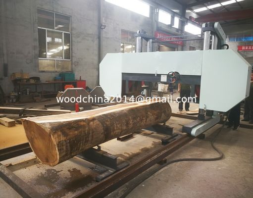 China Horizontal Band Sawmill Heavy Duty Band Saw Machine Large Log Sawmill With Interter Feeding