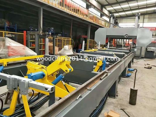 Fully Automatic Heavy Duty Large Log Sawmill Wood Processing Machines With Log Turner