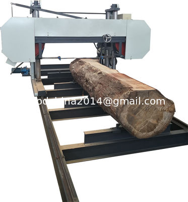 Electric Portable Sawmill Horizontal Bandsaw Sawmill With Diesel Engine For Big Log Cutting