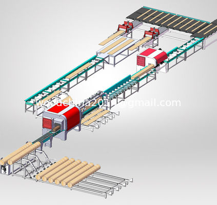 Log Plank Gang Rip Saw Machine Hydraulic Ripsaw Portable Sawmill