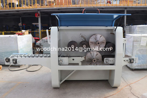 Double Spindle Multiple Blades Rip Saw, Multi RipSaw Production Line for Round log Cutting