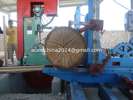 Wood cutting Vertical Band Saw Machine with Log Carriage & Working Foundation