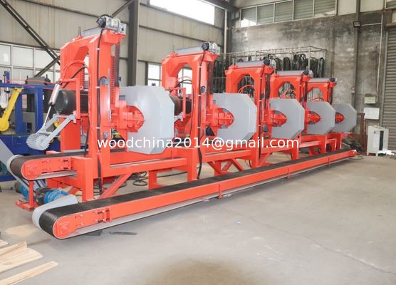 5 Heads Pine Wood Industrial Sawmill Equipment Horizontal Resaw Bandsaw For Wood