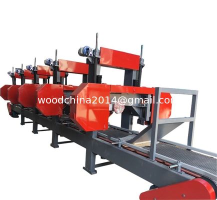 Multi Heads Industrial Sawmill Equipment Horizontal Wood Cutting Band Saw For Wood