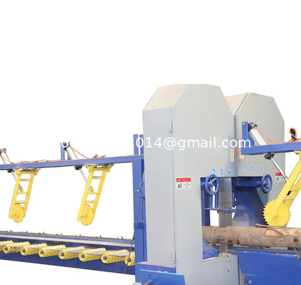 CNC Vertical Wood Band Saw Industrial Sawmill Equipment With Frequency Feeding