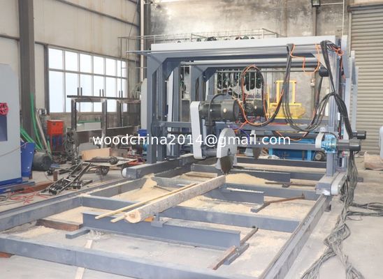 Competitive Two Blades Wood Mill Twin-axis Circular Saw Machine for Squares&amp;Flooring Processing