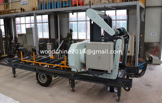 Automatic Hydraulic Bandsaw Machine Wood Band Saw Mill Machine Portable Sawmill