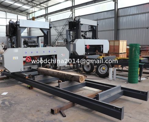 40'' MJ1000 Diesel Portable Sawmill for Timber Processing in Remote Areas Electric and Diesel Options