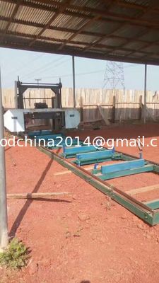 Woodworking machinery portable sawmill with hydraulic log loading arm,Horizontal Bandsaw