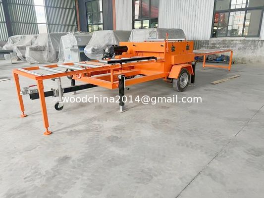 27HP Petrol powered Automatic Twin Blade Board Cutting Wood Edger Saw Machine with wheels for mobile