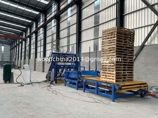 Semi Automatic American Pallet Nailing Machine Stringer Pallet Making Machine