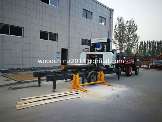 Mobile Horizontal Band Saw Mill Portable Timber Sawmill Machine with hydraulic loader