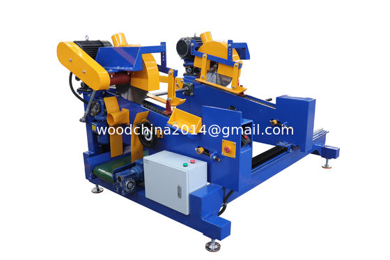 Professional Wood Pallet Making Machine Automatic Double End Trim Cross Cut Saw