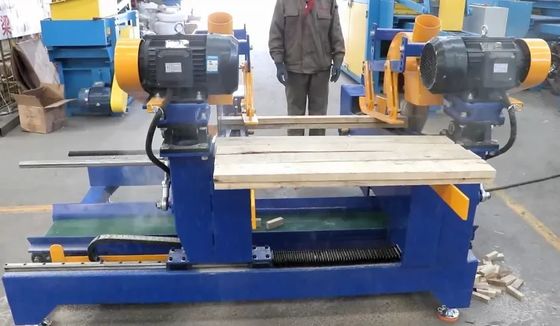 Professional Wood Pallet Making Machine Automatic Double End Trim Cross Cut Saw