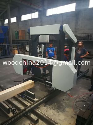 Automaic portable sawmill wood cutting band saw machine with auto feeding advance