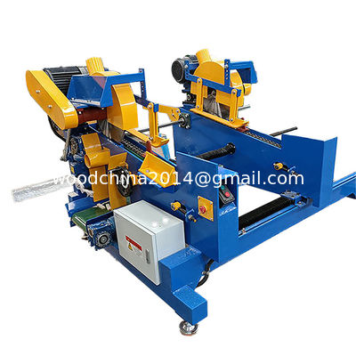 Pallet Wood Block Cutting Industrial Wood Cut Off Saw Double Head Trim Saw Machine