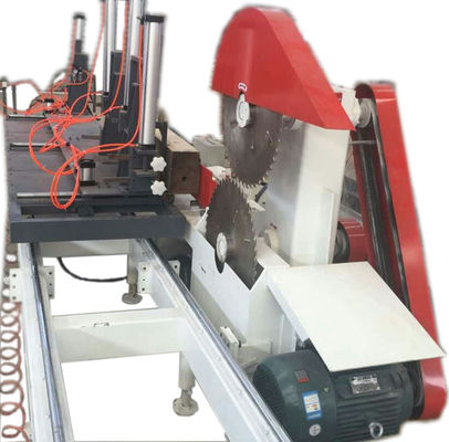 Double blades log sawing machine , electric table saw, Circular Blade Sawmill with carriage