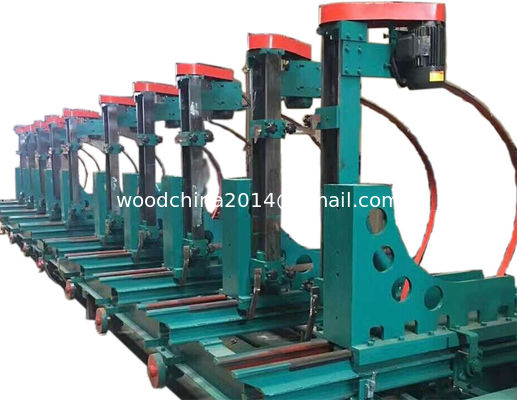 woodworking vertical band saw mill machine with trolley CNC log carriage