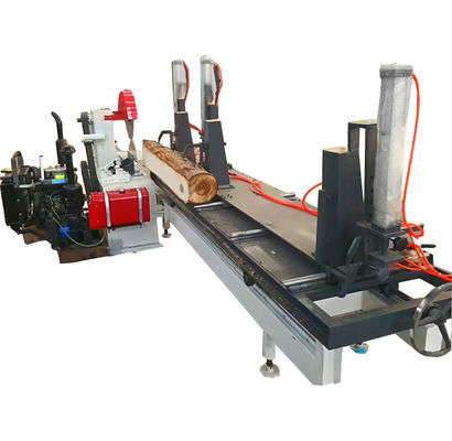 Circular Saw Wood Cutting Machine,Dual Blades Circular Log saw Mill with carriage