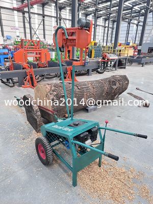 Portable Electric / Gagoline Wood Slasher Big Chain Saw Crosscut Saw For Log Diameter 2.4 Meters