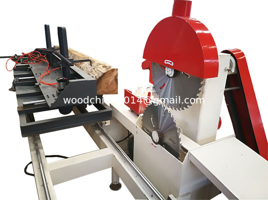 Heavy Duty Circular Twin Blades Lumber Saw Mill Auto Feeding Sawmill Machine