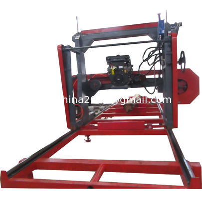 Wood log Cutting Sawmill Portable lumber bandsaw mill with hydraulic log loading arm