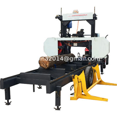 Wood portable horizontal cheap bandsaw mill with electric/diesel/petrol engine powe