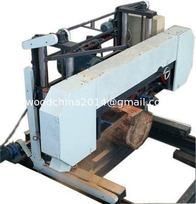 Large Horizontal Diesel Powered Log Cutting Band Sawmill Automatic Operation