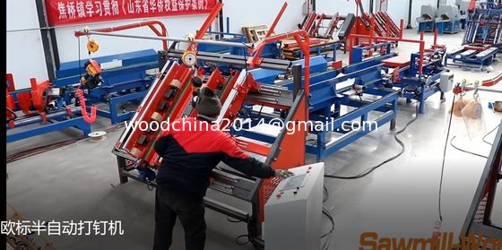 400pallets/Day Pallet Assemble Machine Euro Sawdust Blocks Pallet Nailing Machine