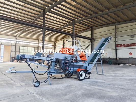 Automatic Hydraulic Log Splitter With 15HP Gasoline Engine Mobile Wood Splitter