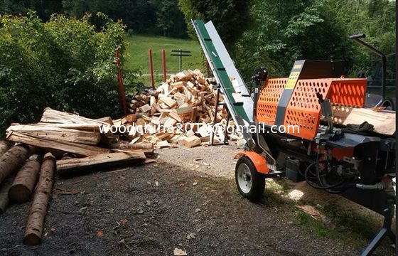 Gasoline Petrol Engine Log Splitter Firewood Wood Processor Approved On Road Use