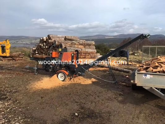 Power And Efficiency E Start Gasoline Wood Log Splitter Firewood Processor Wood Chipper