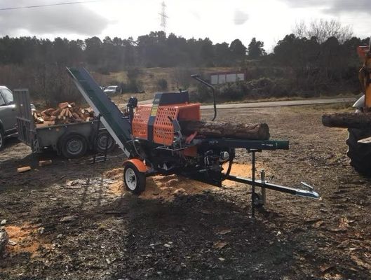 Power And Efficiency E Start Gasoline Wood Log Splitter Firewood Processor Wood Chipper