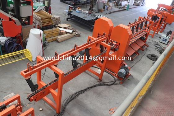 Log Cutting Band Sawmill Twin Vertical Band Saw Machine Twin Bandsaw Sawmill Line