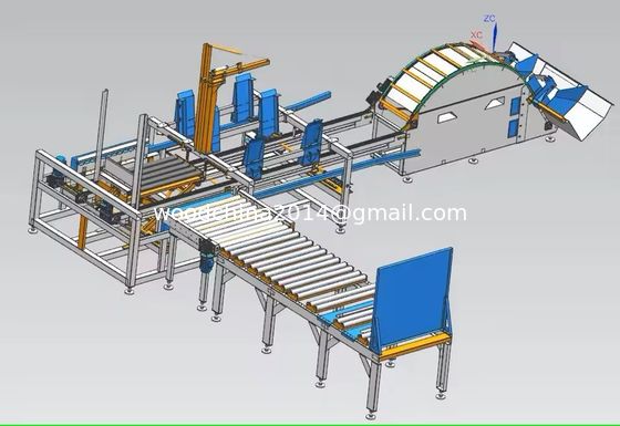 Wood Planks Timber Stacking Machine Automatic Pallet Wood Boards Conveying Stacker Machine
