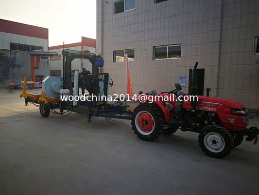 Mobile Portable Bandsaw Sawmill,Hydraulic Automatic Horizontal Log Band Saw with hydraulic clamp