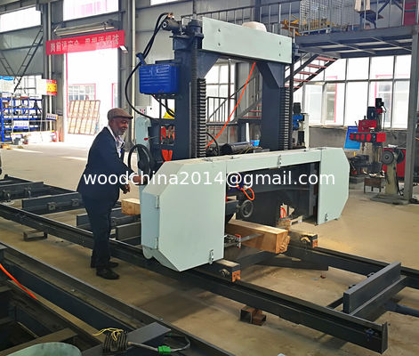 Wood portable sawmill band sawing machine,  wood working Diesel band saw mills