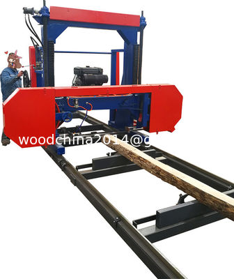 Horizontal hard log cutting diesel portable sawmill /Log cutting band saw