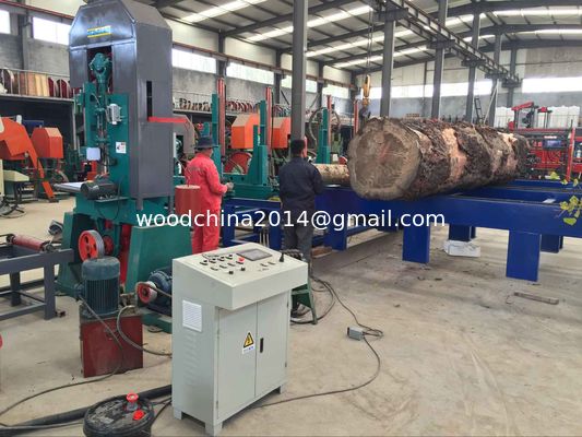 Lumber Sawing Machine Vertical Band Saw Machine with carriage For Sawmill Wood Cutting