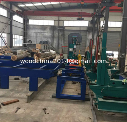 42'' Log wood cutting Vertical band bandsaw saw mill machine with electric carriage