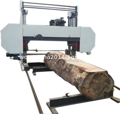 Big size diesel horizontal log cutting bandsaw wood saw mill for hardwood