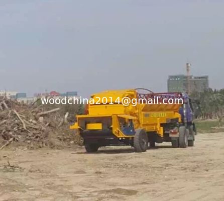 Wood combination crusher/chipper machine, Diesel chipper machine with capacity 20tons