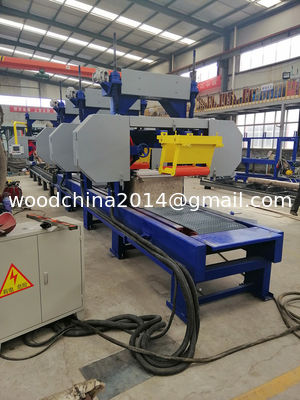 5 Heads Resaws Multiple Head Wood Band Saw Machine with adjustable conveyor