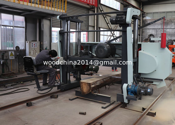 Woodworking Timber Bandsaw Mill 55KW With 40 Inch Big Saw Wheel