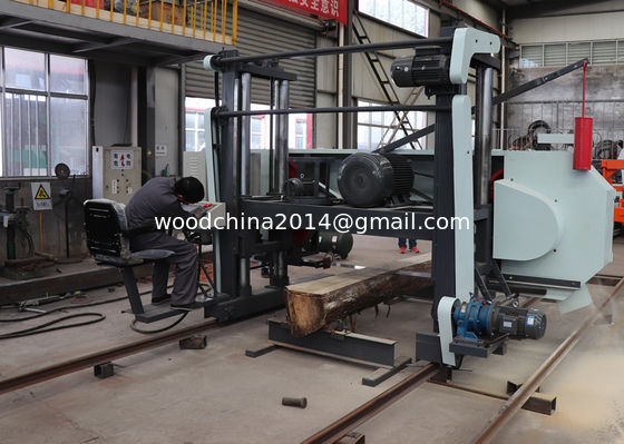 Woodworking Timber Bandsaw Mill 55KW With 40 Inch Big Saw Wheel