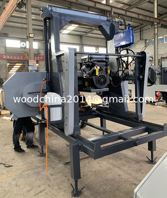 Wood Cutting 1600mm Mobile Bandsaw Horizontal Bandsaw Mill Machine