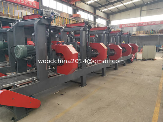 China 2/3/4/5 heads wood bandsaw mill Multiple Heads Horizontal Band Resaw machine
