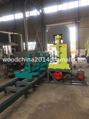 Mobile Vertical Band Sawmill with Table Diesel Engine powered Truck Loading Move