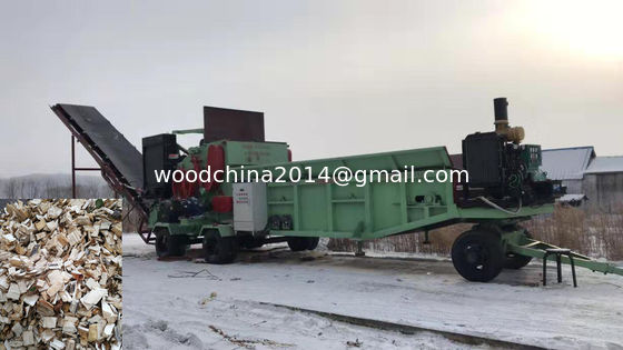 Diesel Wood Chipper Shredder Machine For Malaysia/Mobile Hardwood Crusher with 400HP engine