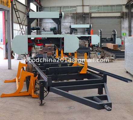 Automatic Hydraulic Bandsaw Machine Wood Band Saw Mill Machine Portable Sawmill